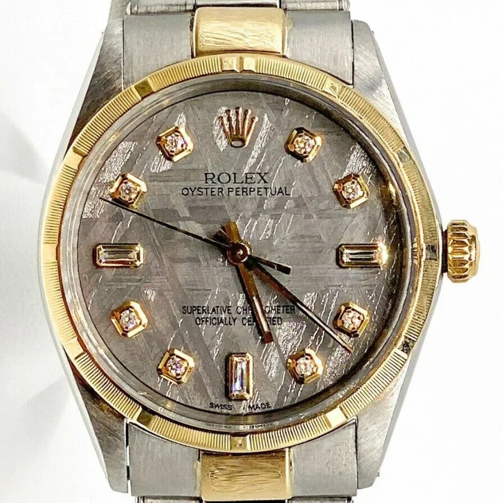 ROLEX 34MM VS G DIAMOND 18K GOLD OYSTER MEN'S!!!